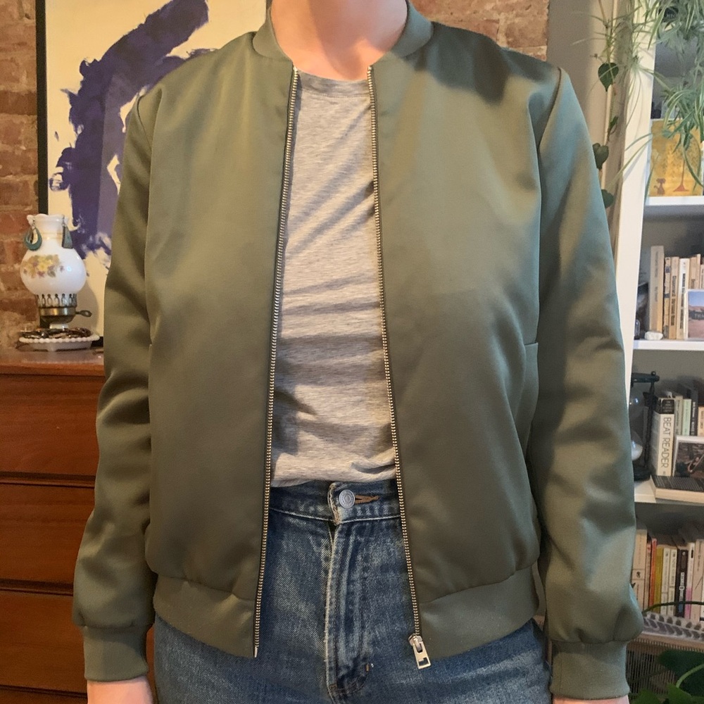 Everlane Army Green Bomber